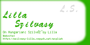 lilla szilvasy business card